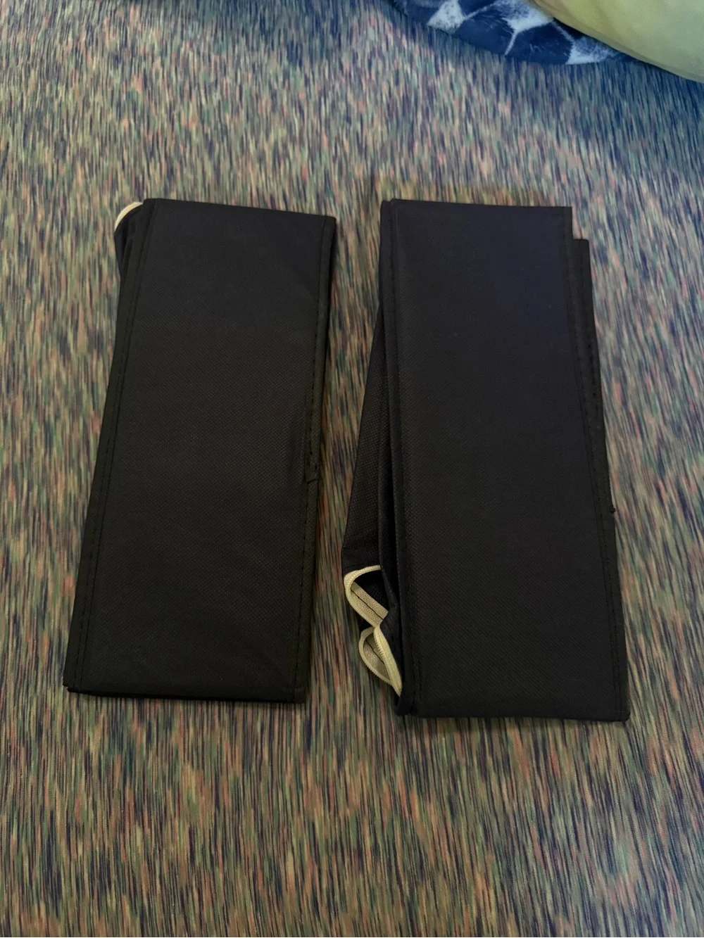 Navy Blue Fabric Storage Organizer with Compartments foldable